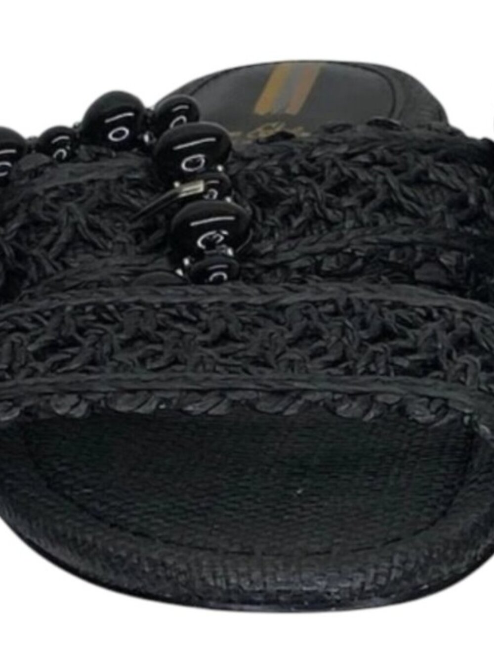 SAM EDELMAN Women's Elisa Woven Strap Sandals Black Size 7.5 – Slip-On Flats